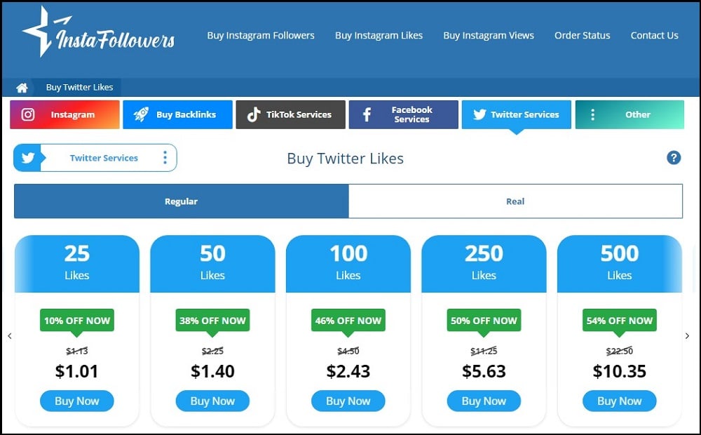 Buy Twitter Likes for Instafollowers