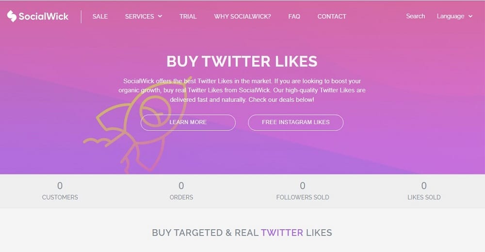 Buy Twitter Likes for SocialWick