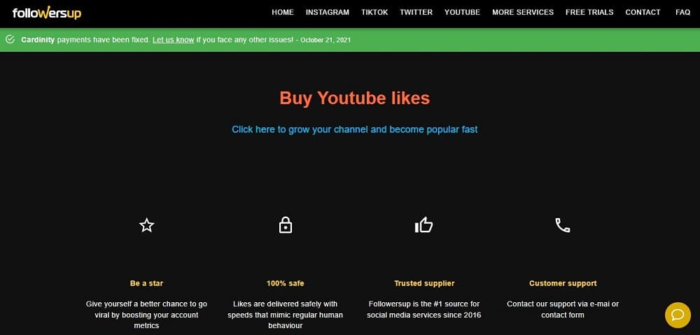 Buy YouTube Likes for Followersup