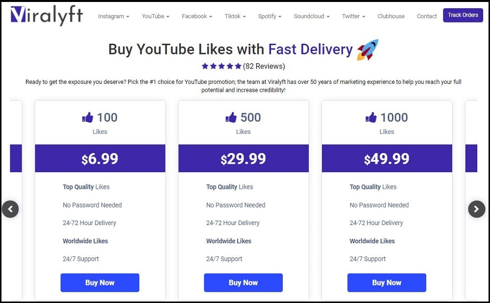 Buy YouTube Likes for Viralyft