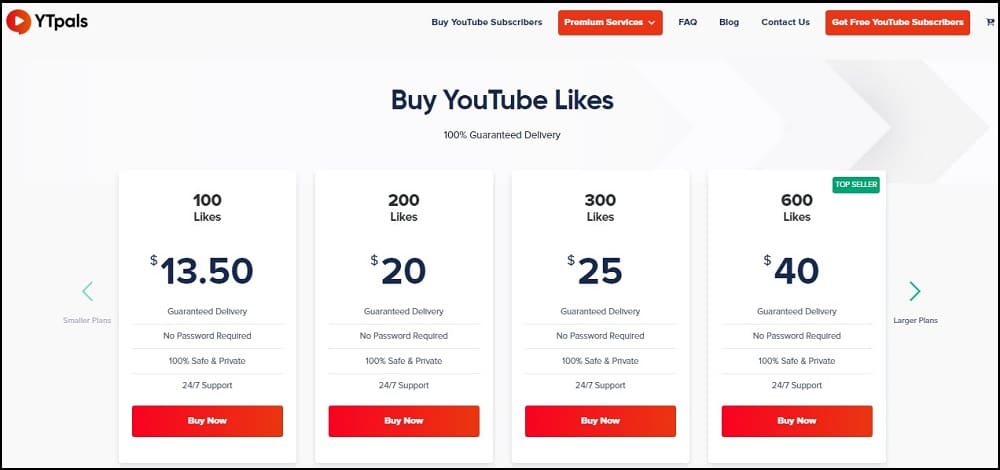 Buy YouTube Likes for YTpals