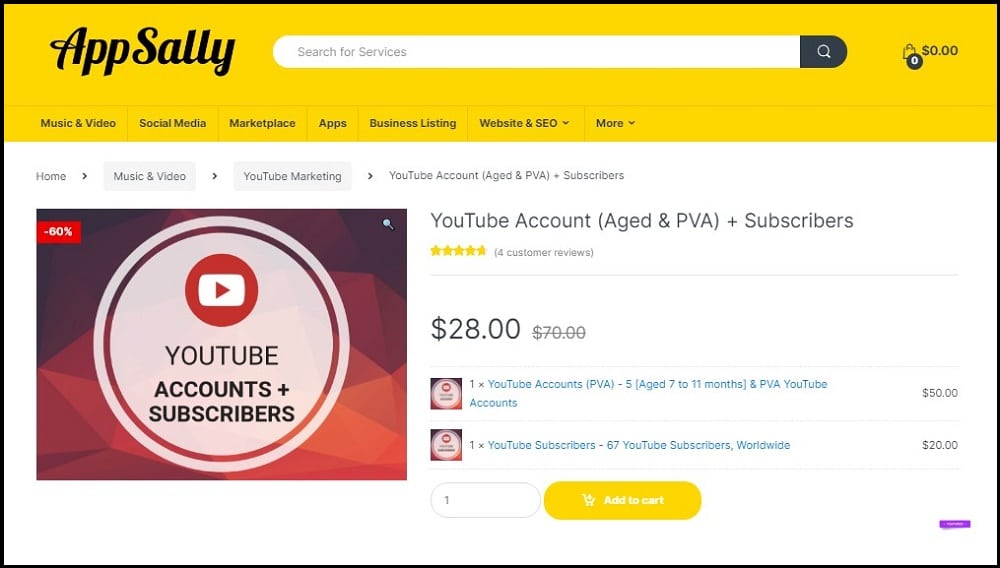 Buy Youtube Subscribers for AppSally