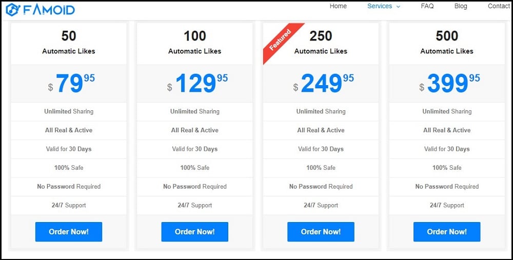 Famoid Price for Instagram