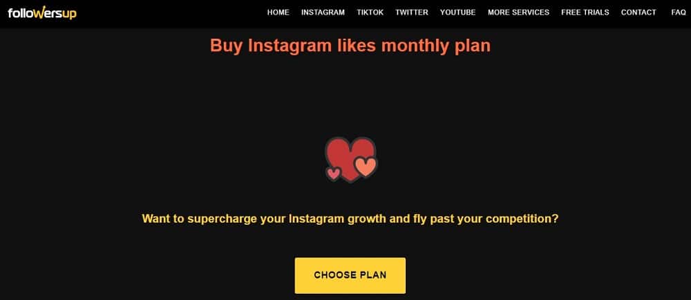 Followersup Price for Instagram