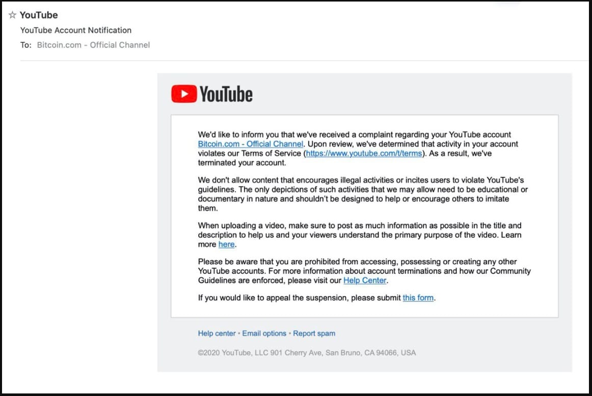 YouTubes Terms of Service