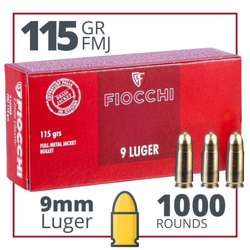 Fiocchi 9mm Luger ammo