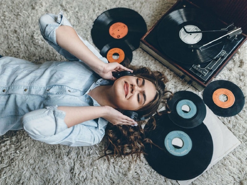 Listening through vinyl records