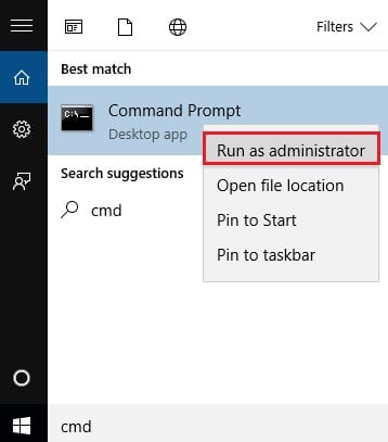 Command prompt with Administrator privileges