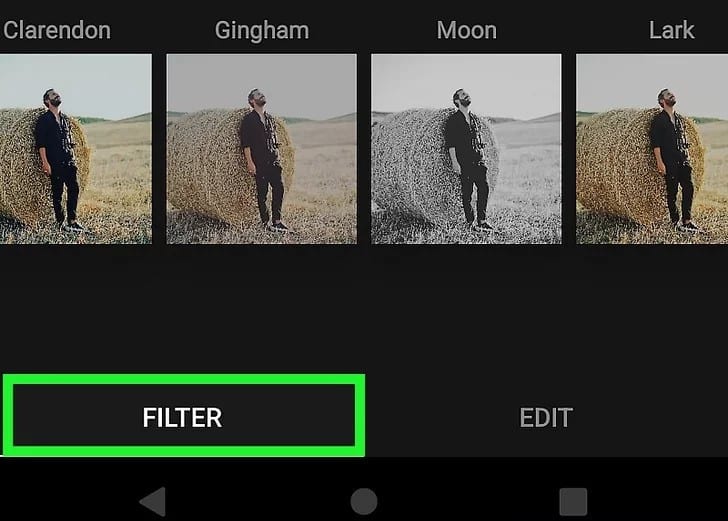 Edits of your choice from the filters