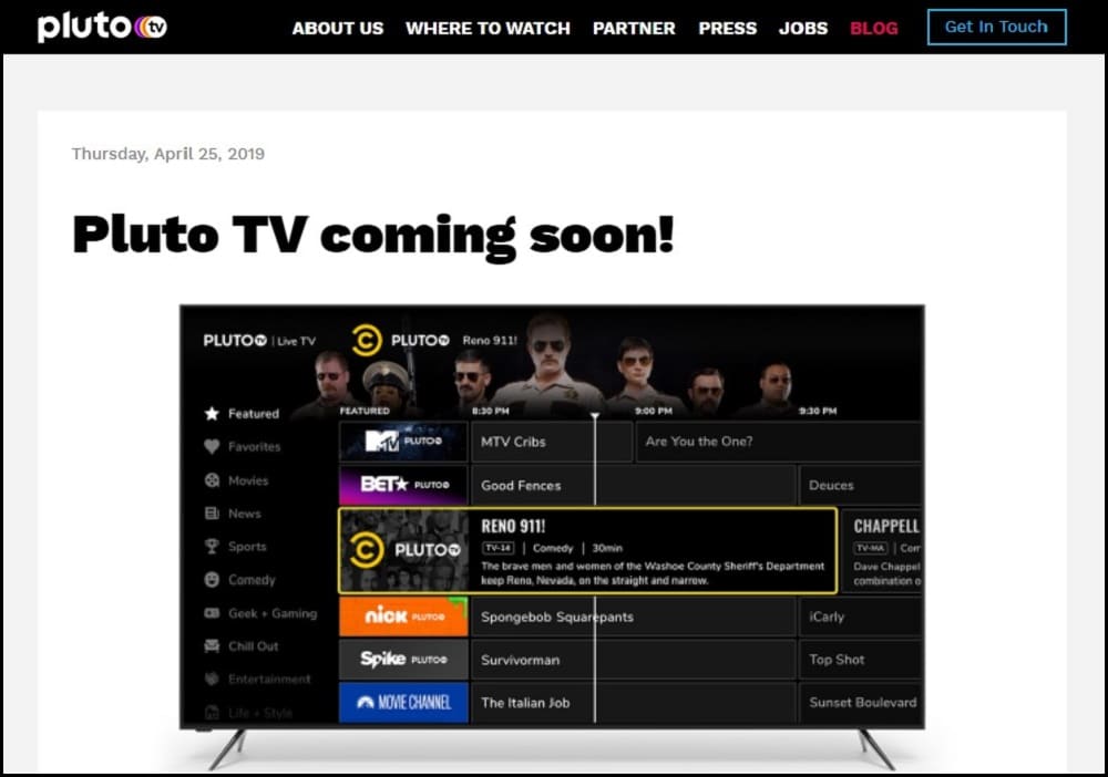 Pluto TV overview