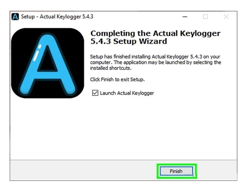 Actual Keylogger set up finish