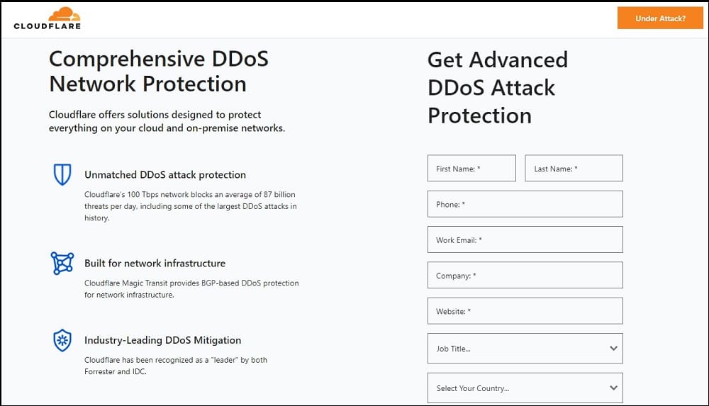 Cloudflare DNS Homepage