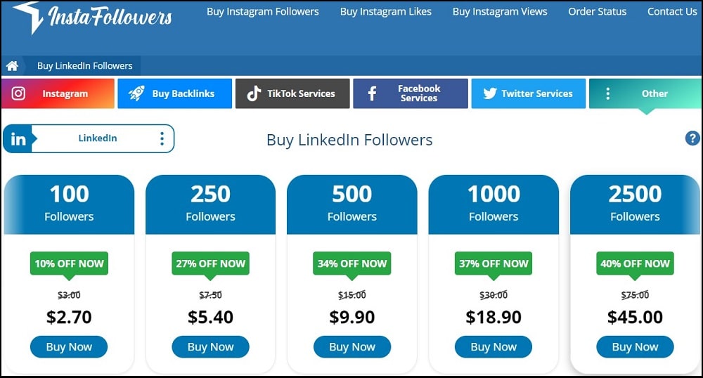 Instafollowers for Buy LinkedIn Connections