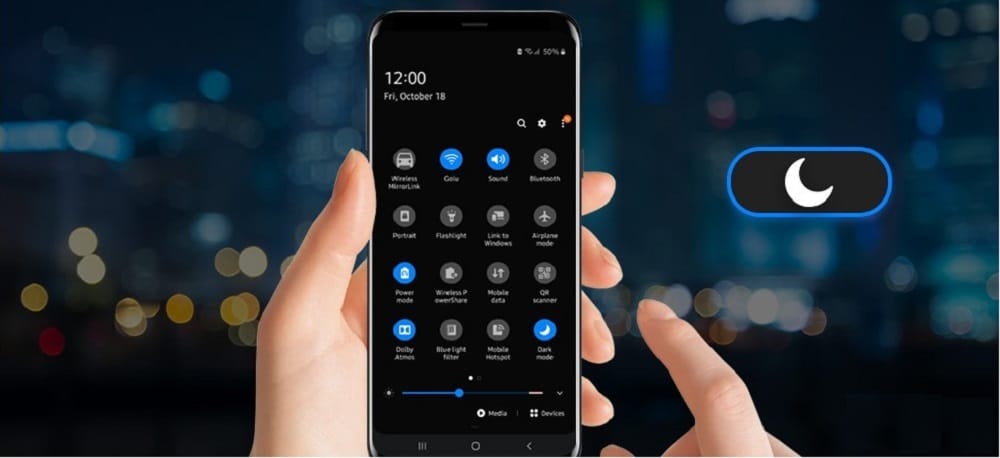 landing page to change the screen's brightness