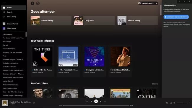 Launch the Spotify website on the desktop