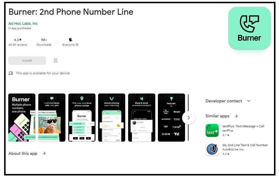 Second phone number app to hide your caller identity