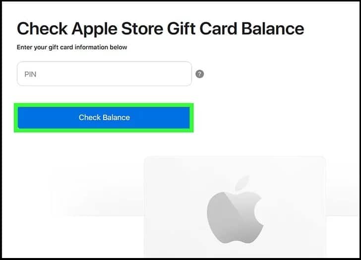 See the apple gift card balance