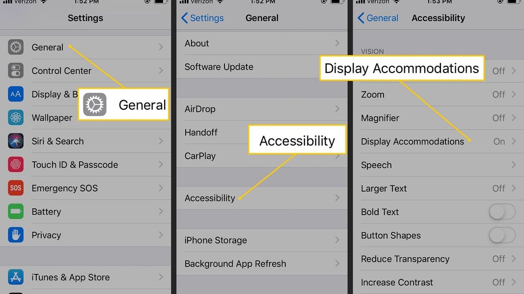 Settings application on your iPhone gadget