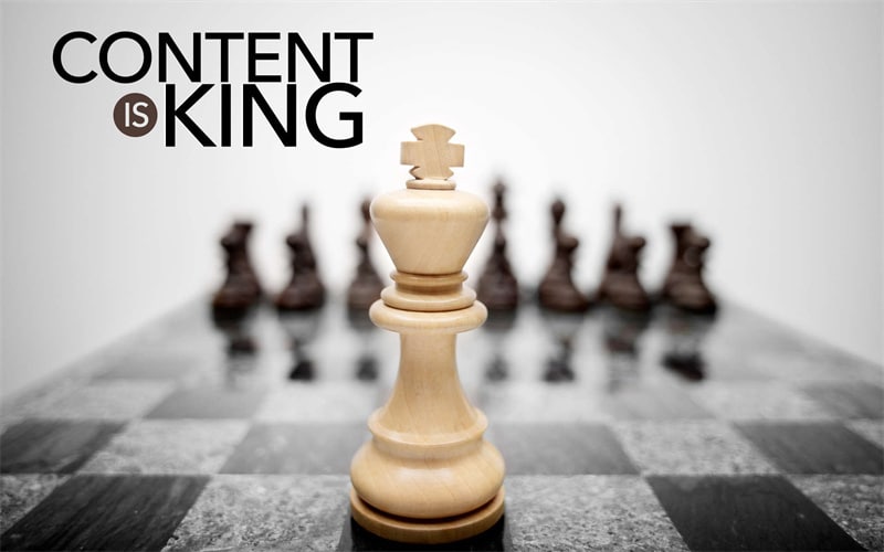 Content is king in a digital marketing strategy 