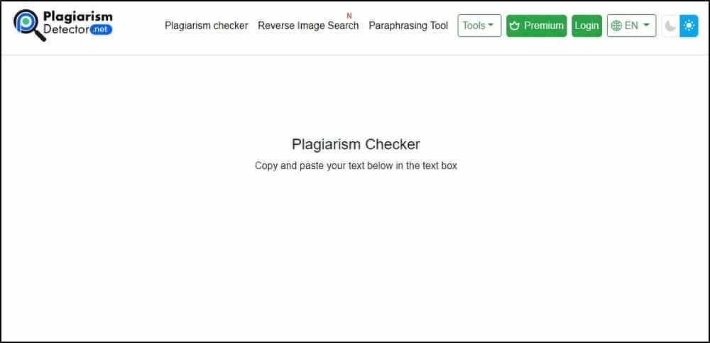 Plagiarism Detector Homepage