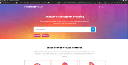 Search the link of insta-stories-viewer