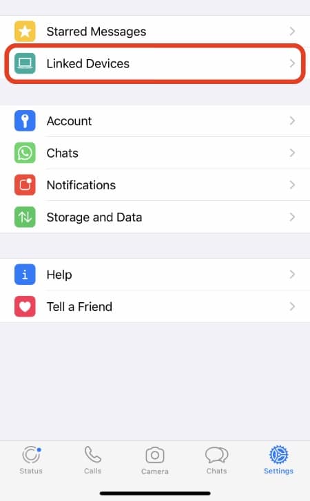 off whatsapp link devices