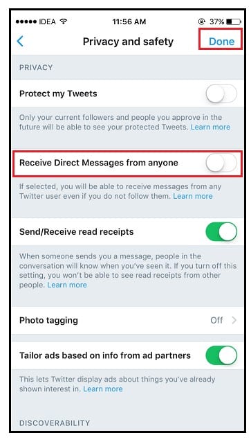 Allow message request from everyone