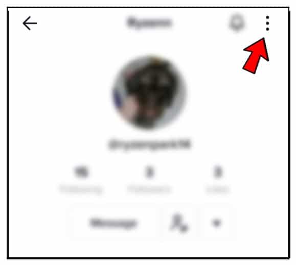 Click on the 3 dots at your screen's top right corner on TikTok Application