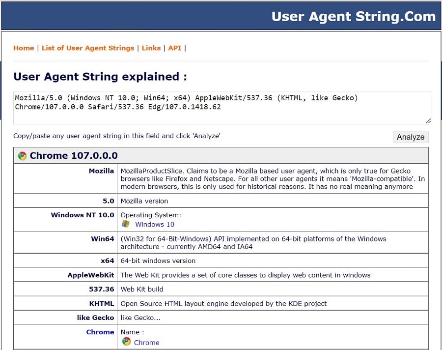Know Who the User-Agent Is