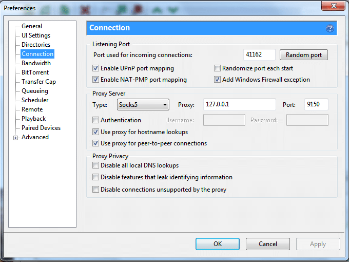 Use proxy for peer-to-peer connections