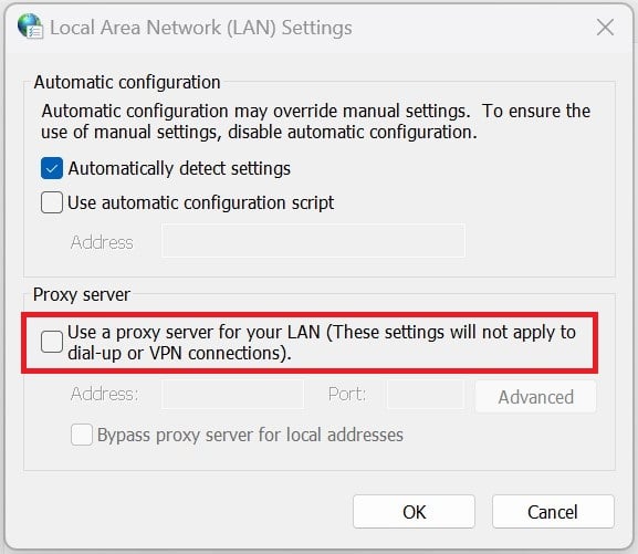 use proxy server for your LAN