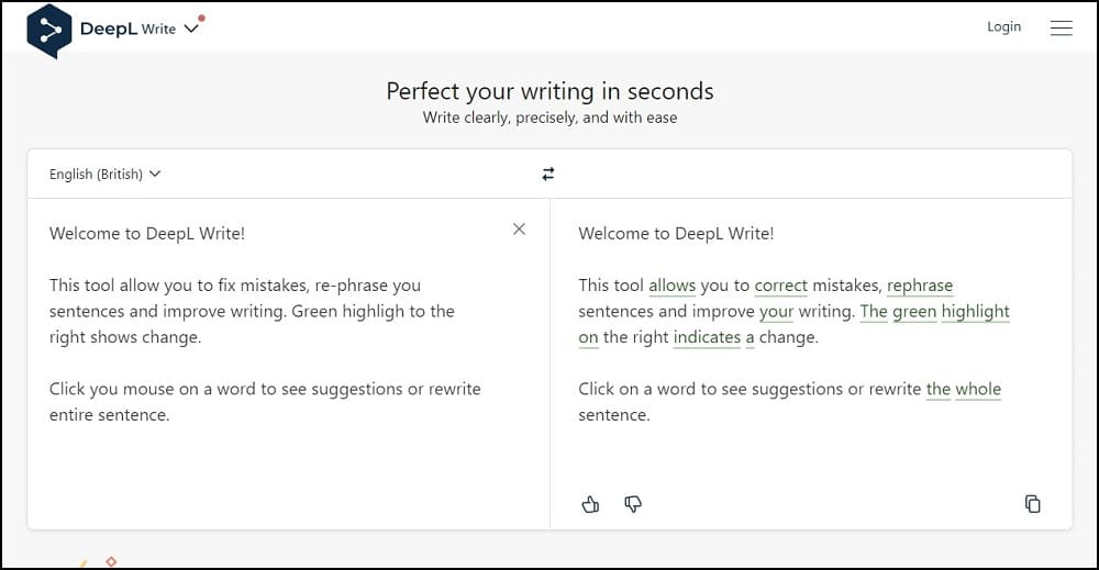 DeepL Write Overview