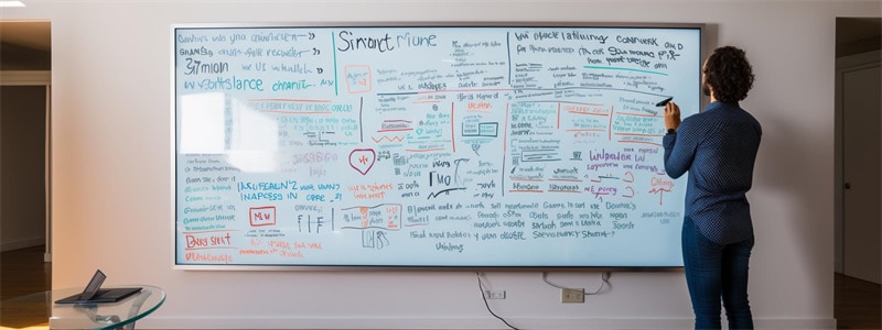 A person writing on a whiteboard learning about how to create an account planning strategy