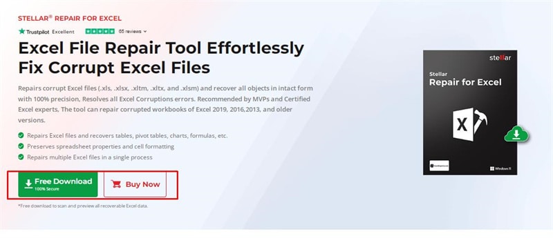 Download Stellar Repair for Excel