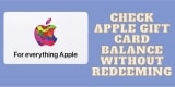 Check Apple Gift Card Balance Without Redeeming